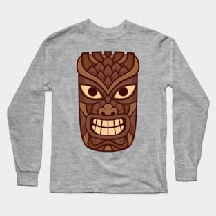 Funny Tribal Tiki Head Long Sleeve T-Shirt